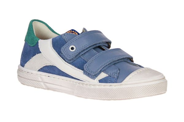 Stones and Bones Marro Blauwe Velcroschoen  (MARRO-AZURE/WHITE) - MerkenOutlet