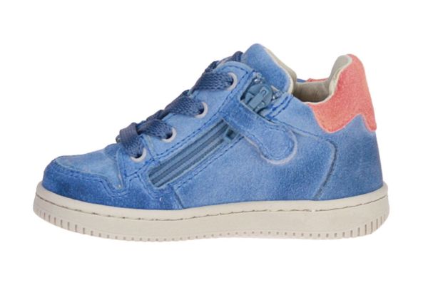 Stones and Bones Naif Blauwe Sneaker  (NAIF-BLUE/ORANGE) - MerkenOutlet