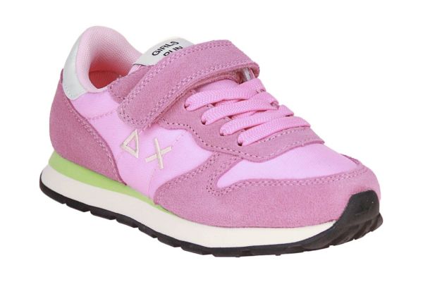 SUN68 Girl's Ally Solid Nylon Kid Roze Sneaker  (Z35401K-72) - MerkenOutlet