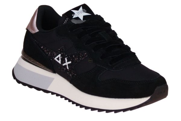 SUN68 Stargirl Glitter Logo Nero  (Z45217-11) - MerkenOutlet