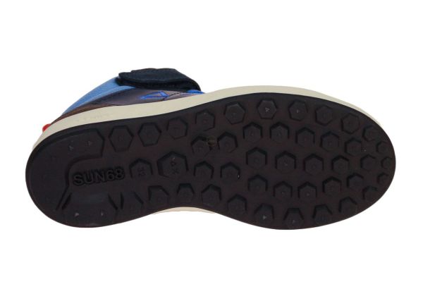 SUN68 Boy's Genius Mid Kid Navy Blue  (Z45335K-07) - MerkenOutlet