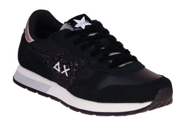 Sun68 Stargirl Glitter Logo Teen Sneaker Zwart  (Z45417T-11) - MerkenOutlet