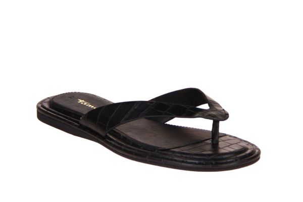 Tamaris Slipper Croco Zwart  (1-27106-46/028) - MerkenOutlet