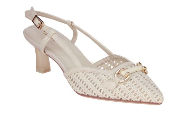 Tamaris Raffia Slingback Offwhite  (1-29634-44/418) - MerkenOutlet