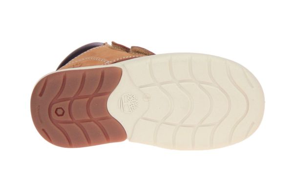 Timberland Toddle Tracks Hook&Loop Boot Wheat Nubuck  (A1JVP) - MerkenOutlet