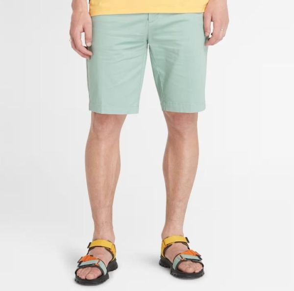 Timberland Stretch Twill Chino Short Bleekgroen  (TB0A2DFMEW01) - MerkenOutlet
