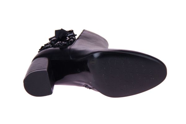 Tosca Blu Studio Zwart Korte Laars Bloem  (S539) - MerkenOutlet