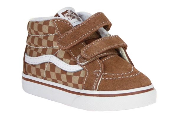 Vans Sk8-Mid Reissue V Neutral Checkerboard Brown  (VN000D0PBF21) - MerkenOutlet