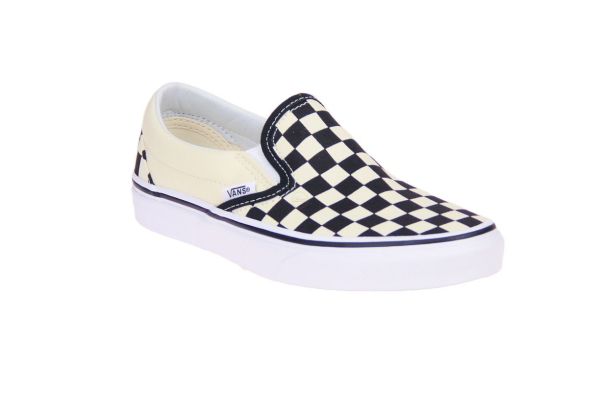 Vans Classic Slip-On Checkerboard Wit-Zwarte Sneaker  (VN000EYEBWW ) - MerkenOutlet