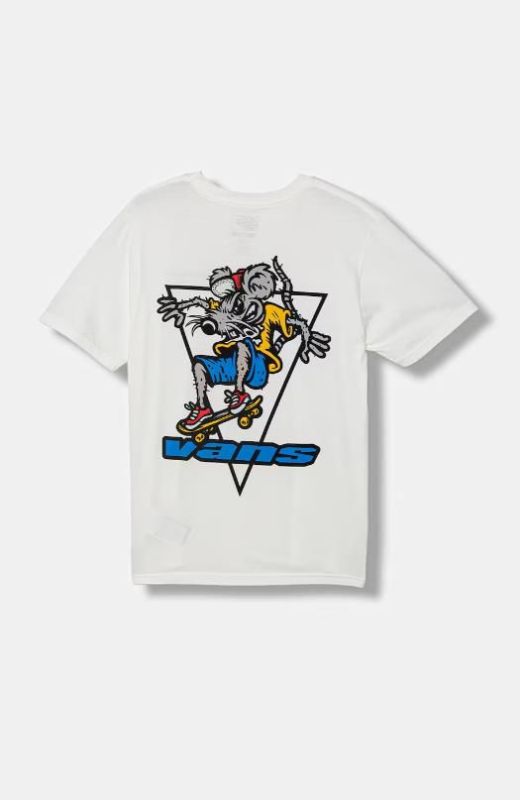Vans T-Shirt SS Rad Rat White  (VN000VWBWHT1) - MerkenOutlet