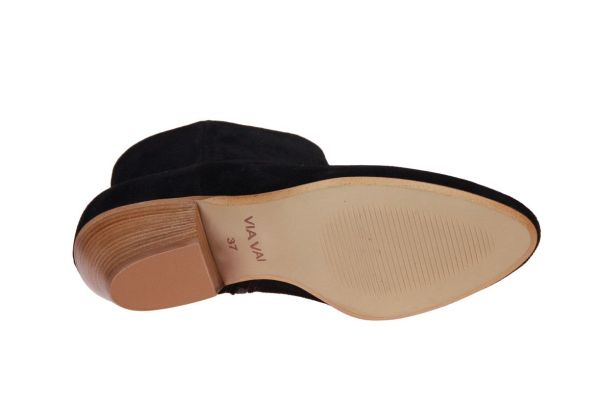 Via Vai Claire Lott Zwarte Enkellaars  (CLAIRE-NERO) - MerkenOutlet