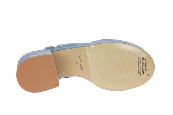 Via Vai Elia Paisley Sandaal Blauw  (62020-SIERRA DETOX) - MerkenOutlet