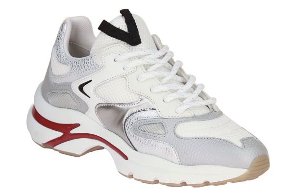 Via Vai Vesper Due Wit-Zilveren Sneaker  (VESPER-DINO) - MerkenOutlet