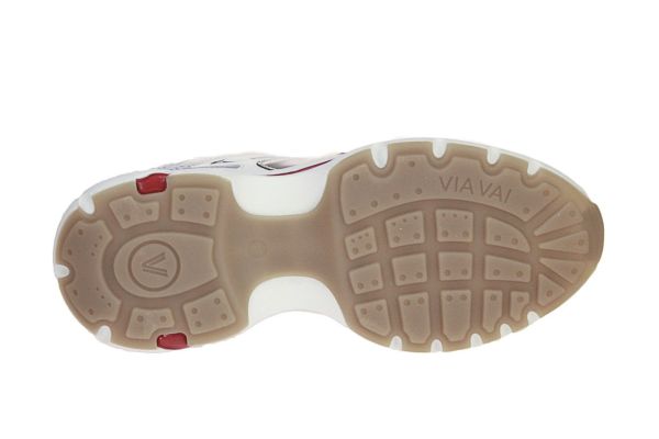 Via Vai Vesper Due Wit-Zilveren Sneaker  (VESPER-DINO) - MerkenOutlet