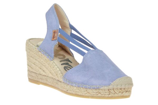 Vidoretta Espadrilles Jeansblauw Met Sleehak  (18400SRCLB-57) - MerkenOutlet