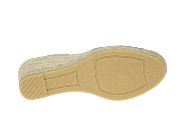 Vidoretta Espadrilles Jeansblauw Met Sleehak  (18400SRCLB-57) - MerkenOutlet