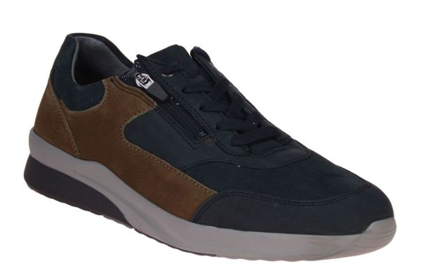 Waldläufer Fabian Sneaker Blauw-Bruin K-leest  (654001-304) - MerkenOutlet