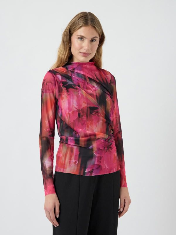 Y.A.S. Chiva LS Top Black Chiva Print  (26039095 BLACK) - MerkenOutlet