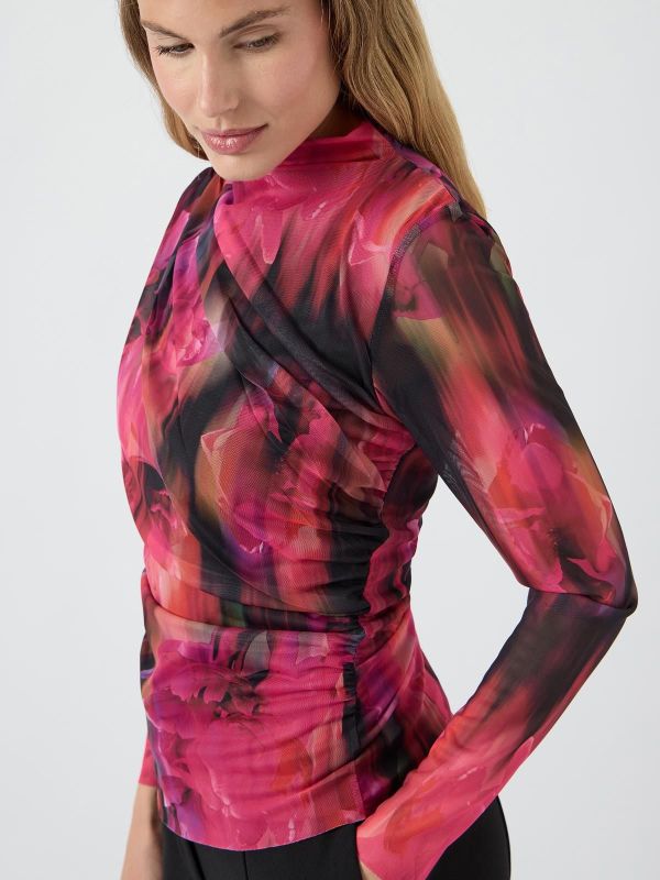 Y.A.S. Chiva LS Top Black Chiva Print  (26039095 BLACK) - MerkenOutlet