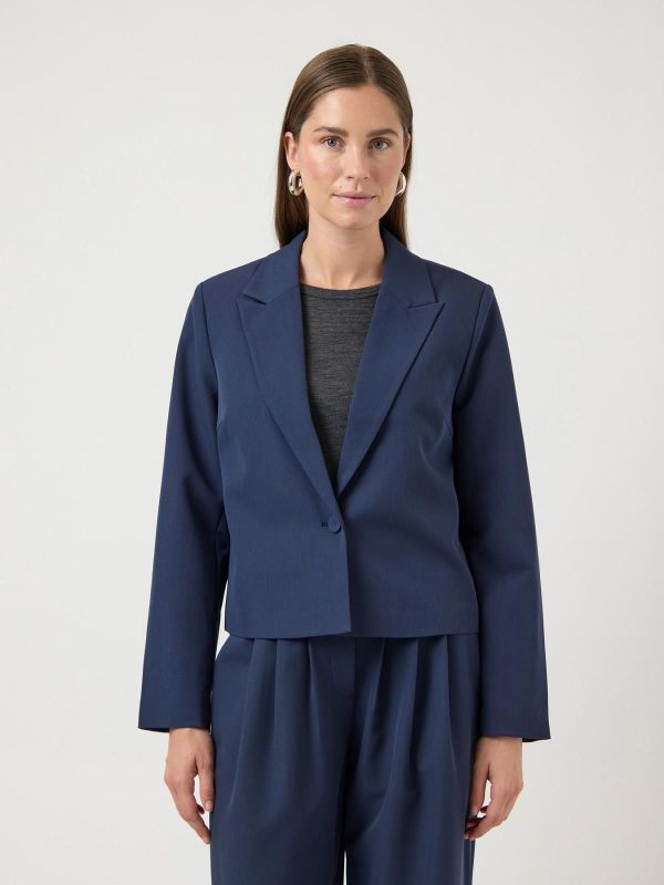 Y.A.S. Dakota LS Blazer Navy Blazer  (26039330 NAVY BLAZER) - MerkenOutlet