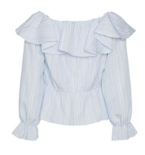Y.A.S. Scala LS Top Star White Stripes Cashmere Blue  (26034181 star white stripes) - MerkenOutlet