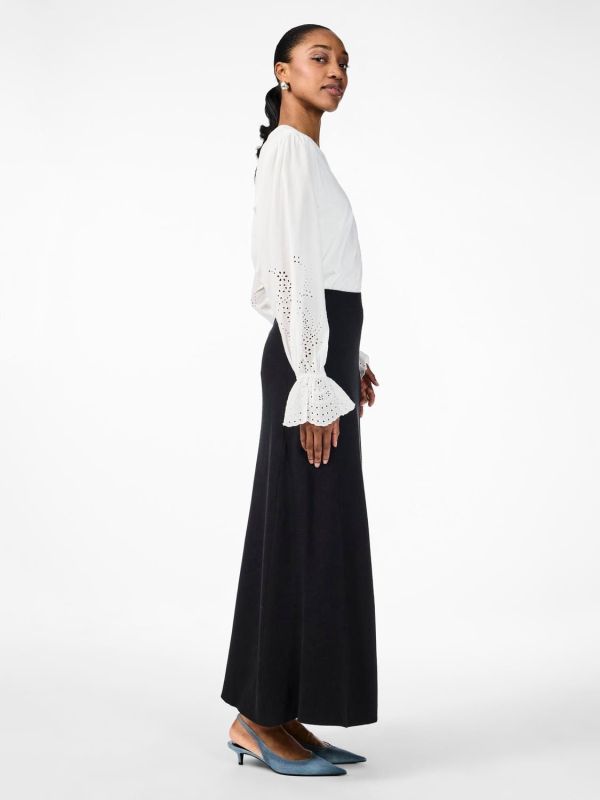 Y.A.S. Fonny HW Ankle Skirt Black (26034661 black) - MerkenOutlet