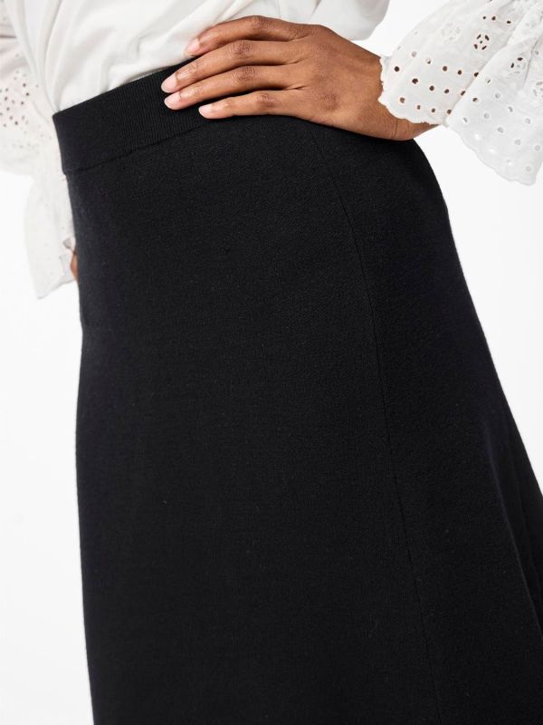 Y.A.S. Fonny HW Ankle Skirt Black (26034661 black) - MerkenOutlet