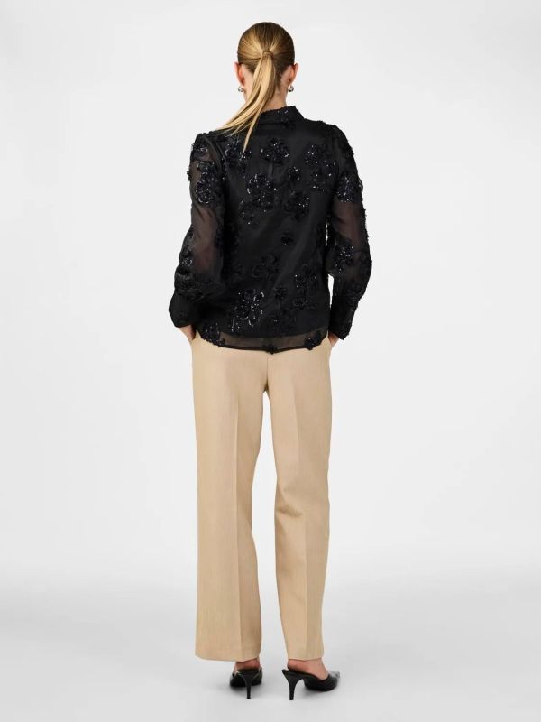 Y.A.S. Frima LS Shirt Black  (26035866 black) - MerkenOutlet