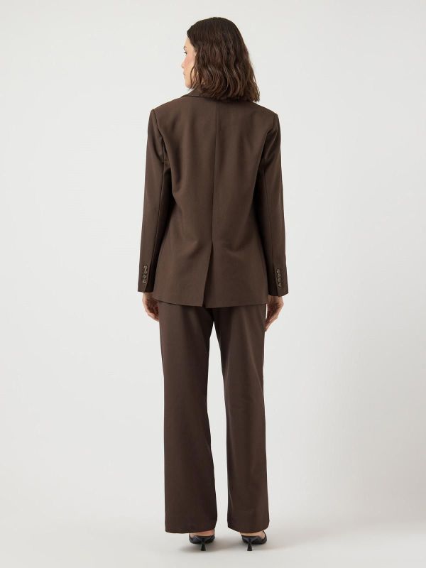 Y.A.S. Reemaj LS Blazer Chocolate Brown  (26036340) - MerkenOutlet