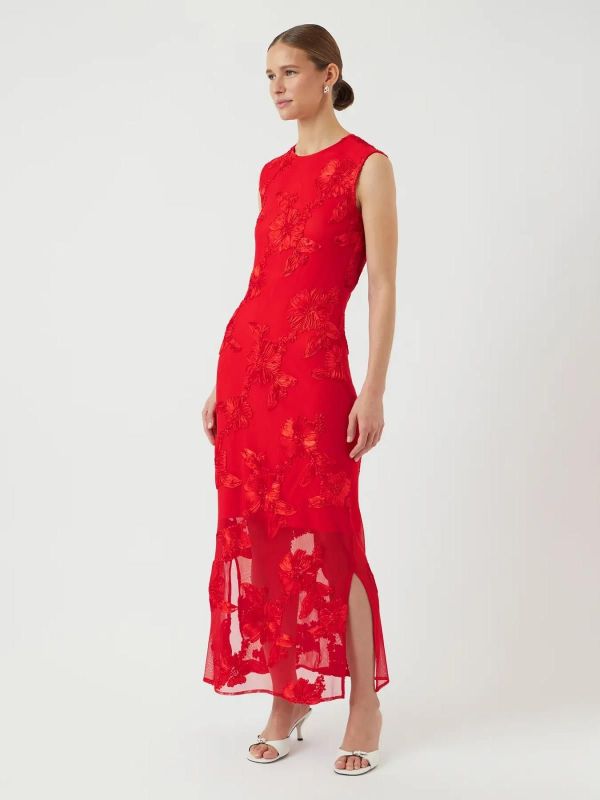 Y.A.S. Floree SL Long Dress Cherry Tomato  (26037067 cherry tomato) - MerkenOutlet