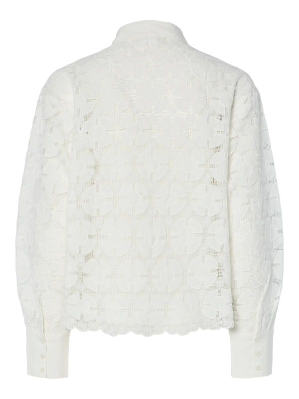 Y.A.S. Millo LS Shirt Star White  (26038151 STAR WHITE) - MerkenOutlet