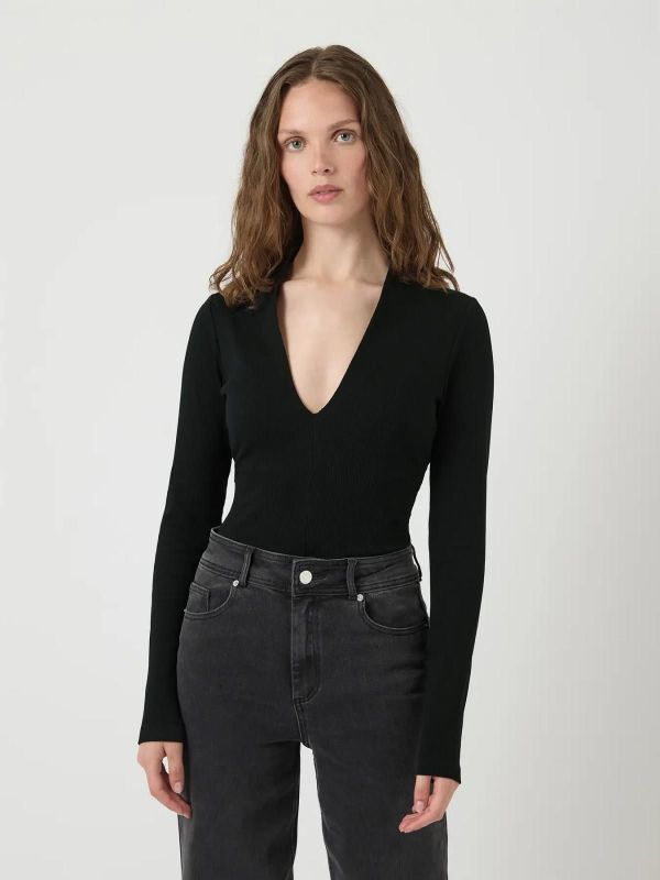 Y.A.S. Clair LS Body Black  (26040001 BLACK) - MerkenOutlet