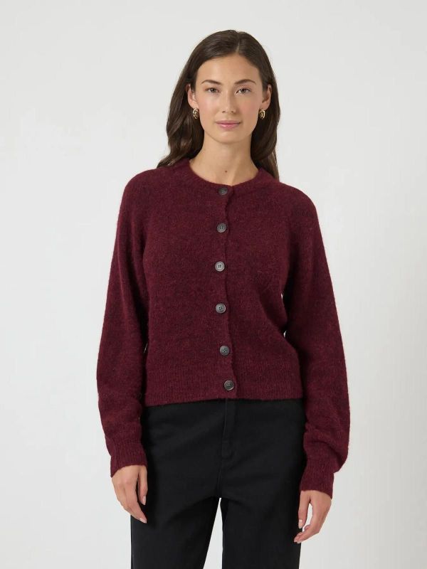 Y.A.S. Johi LS Wool Blend Cardigan Port Royale  (26040004) - MerkenOutlet