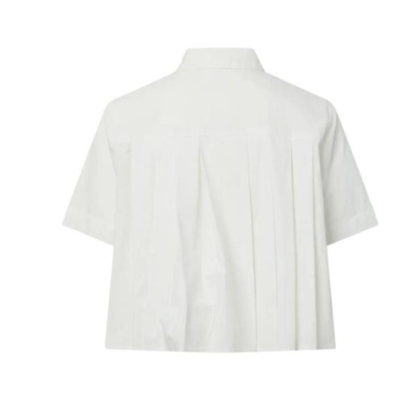 Y.A.S. Skyma SS Short Shirt Star White  (26039931 STAR WHITE) - MerkenOutlet