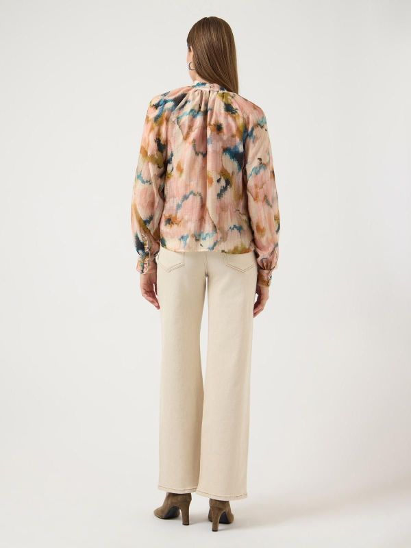 Y.A.S. Soara LS Top Shadow Grey Sora Print  (26040259 SHADOW GREY) - MerkenOutlet