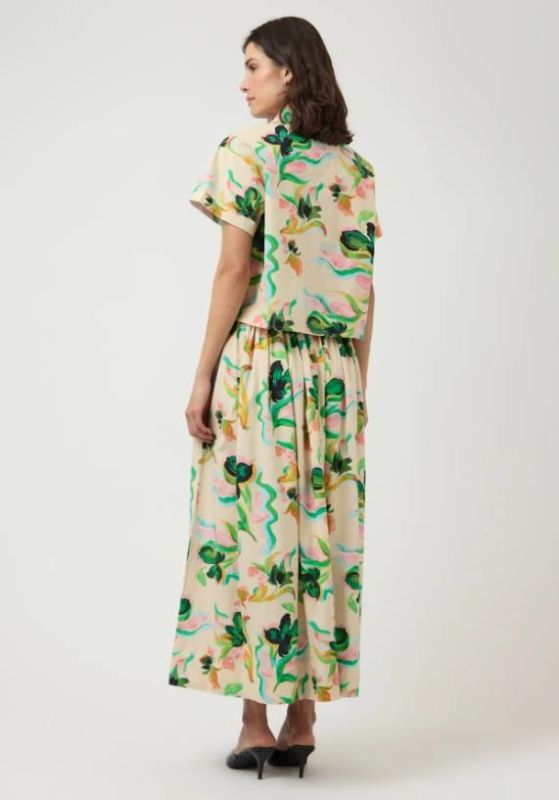 Y.A.S. Rita HW Ankle Skirt Pristine/Rita Print  (26040690 PRISTINE RITA PRINT) - MerkenOutlet