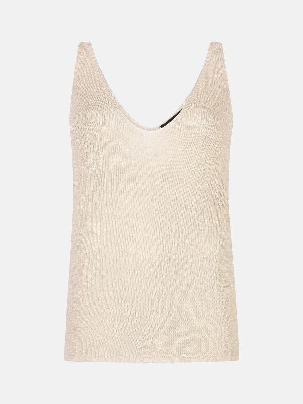 Ydence Luxe Knitted Top Ecru  (HSK2611-005 ECRU) - MerkenOutlet