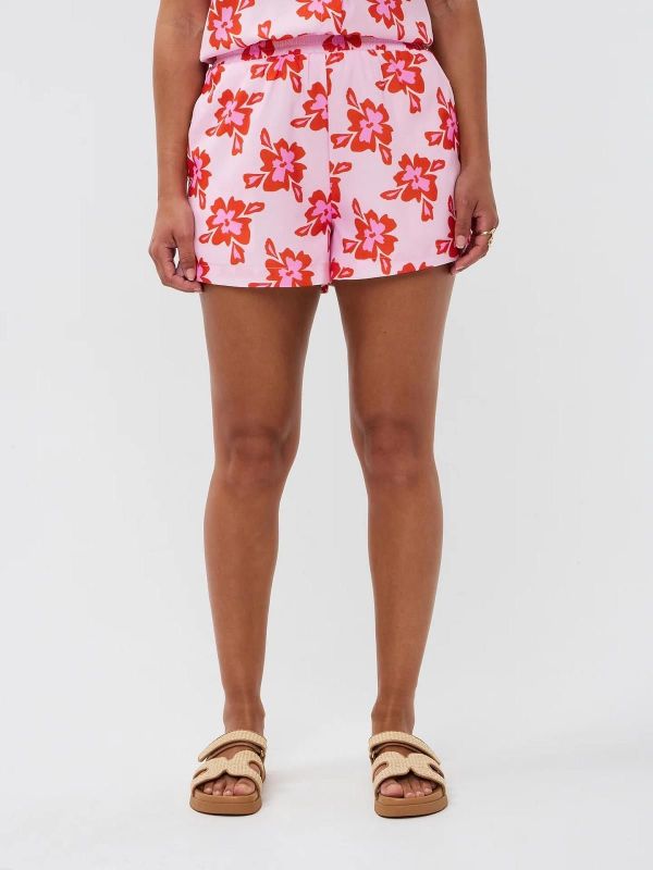 Ydence Ivana Short Red Flower  (S-HSS2526 1097 RED FLOWER) - MerkenOutlet
