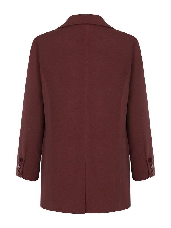 Ydence Maisie Blazer Brown  (WS2523-021 BROWN) - MerkenOutlet