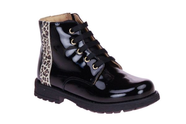 Zecchino d'Oro Zwarte Veterboot Lak  (N4-0420) - MerkenOutlet