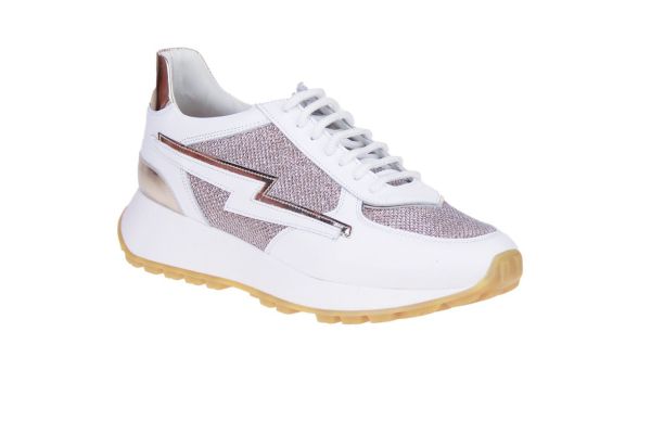 Zecchino d'Oro Wit-Gouden Sneaker  (M02-6253-1E) - MerkenOutlet
