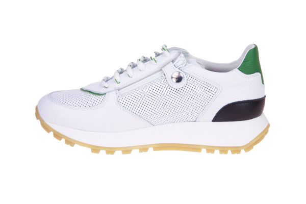 Zecchino d'Oro Wit-Groene Sneaker  (M02-6253-7E) - MerkenOutlet