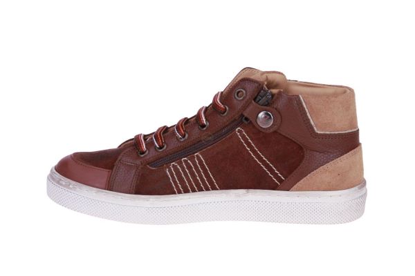 Zecchino d'Oro Bruin Hoge Sneaker  (M12-7208) - MerkenOutlet