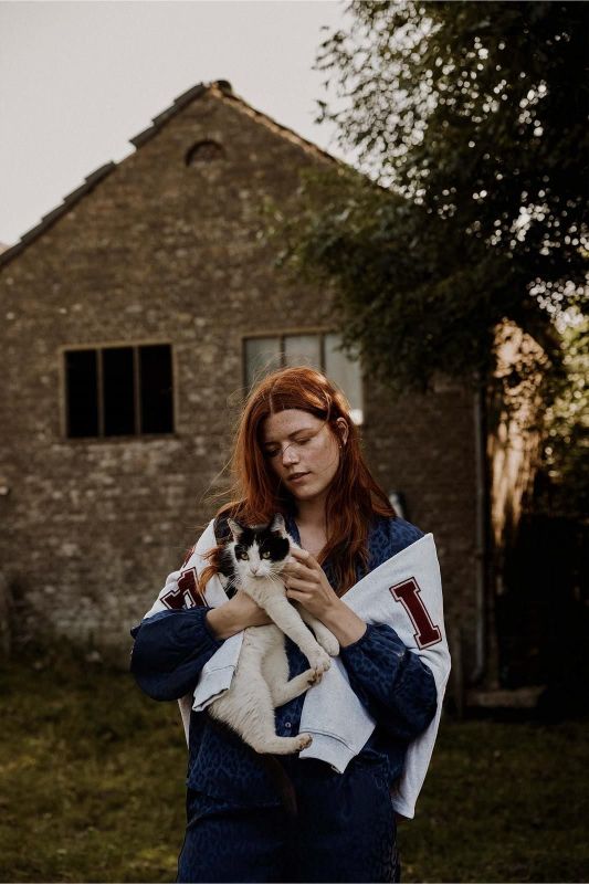 Zusss Satijnen Jacquard Blouse Navy  (0304-199/2018) - MerkenOutlet