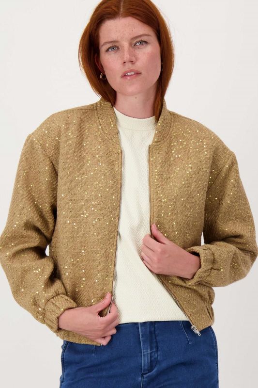 Zusss Bomber Jasje Met Sequins Beige  (0310-029/1016) - MerkenOutlet