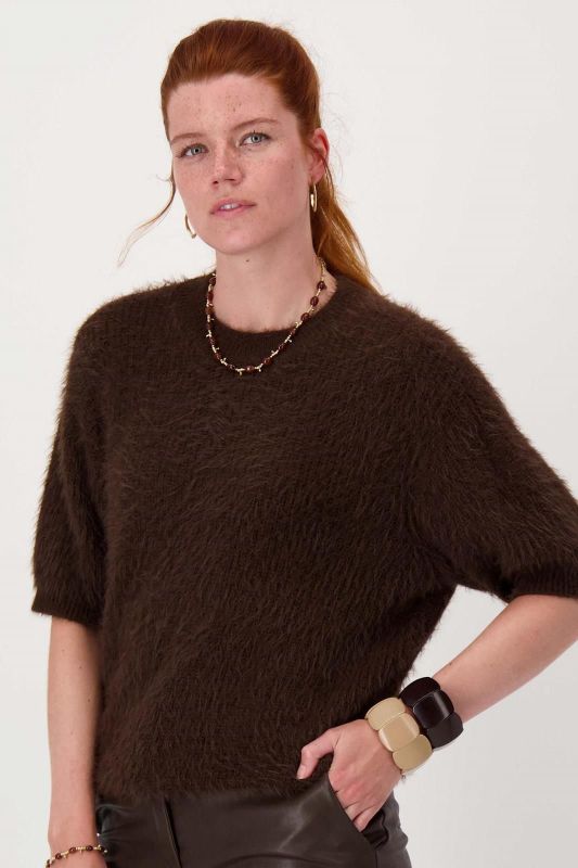 Zusss Armband Kralen Breed Chocoladebruin  (0401-166/1009) - MerkenOutlet