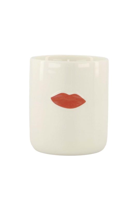 Zusss Geurkaars Keramiek Wit/Rood  (0503-260/7035) - MerkenOutlet