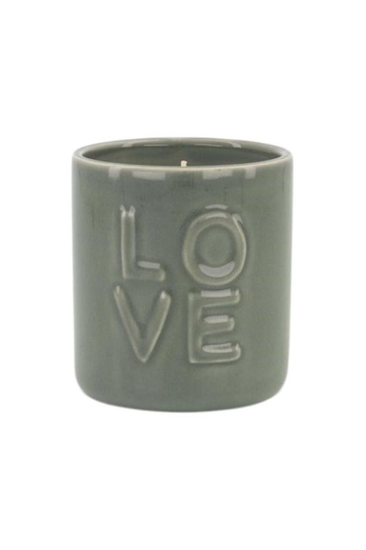 Zusss Geurkaars Keramiek 'Love'  (0503-330/4001) - MerkenOutlet