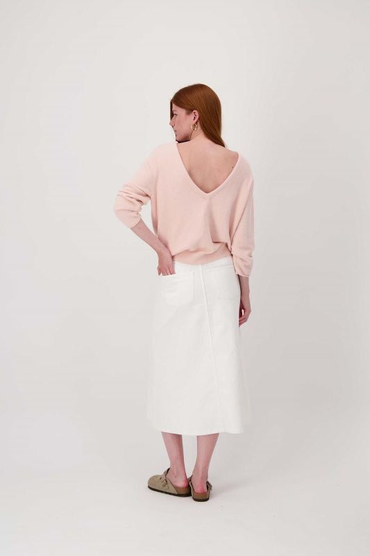 Zusss Wijde Jeans Rok Offwhite  (0302-0007/1007) - MerkenOutlet