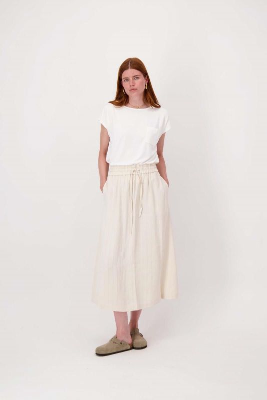 Zusss Structuur Stof Rok Offwhite  (0302-0015/1007) - MerkenOutlet